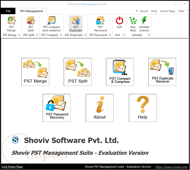 Shoviv Pst Management Suite Screenshot