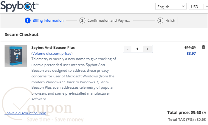 Spybot Anti Beacon Coupon Code