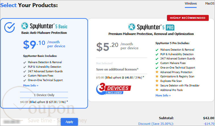 Spyhunter Coupon Code