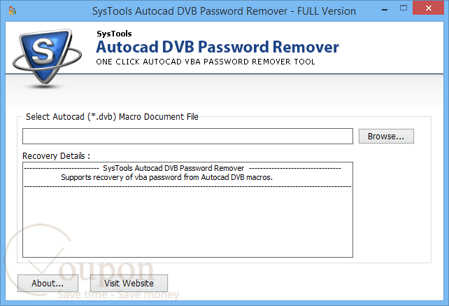 Systools Autocad Dvb Password Remover Screenshot