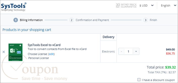Systools Excel To Vcard Coupon Code