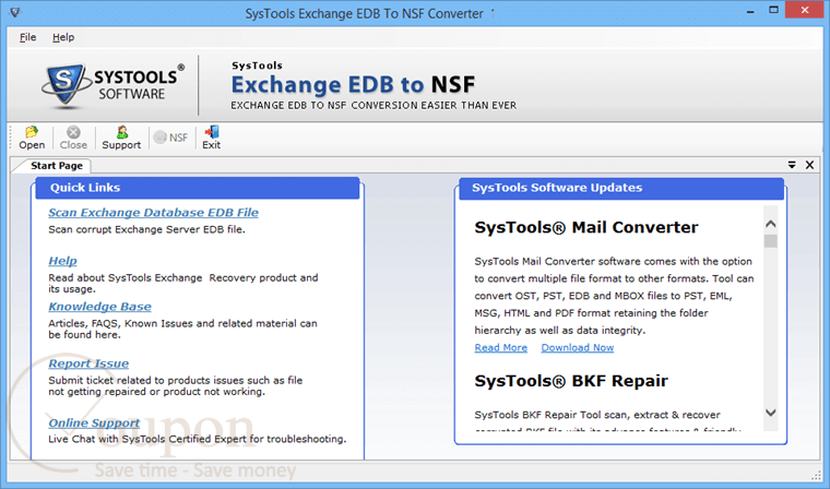Systools Exchange Edb To Nsf Converter Screenshot