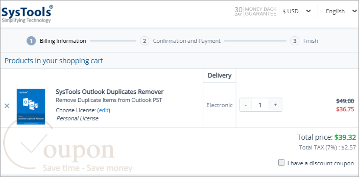 Systools Outlook Duplicates Remover Coupon Code
