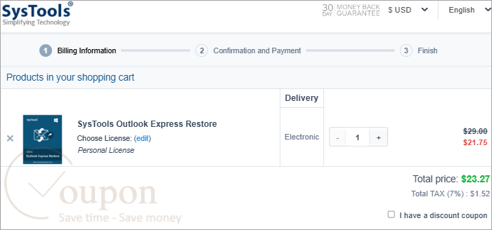 Systools Outlook Express Restore Coupon Code