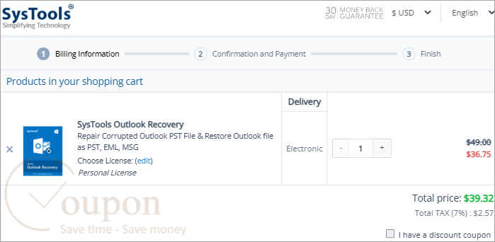 Systools Outlook Recovery Coupon Code