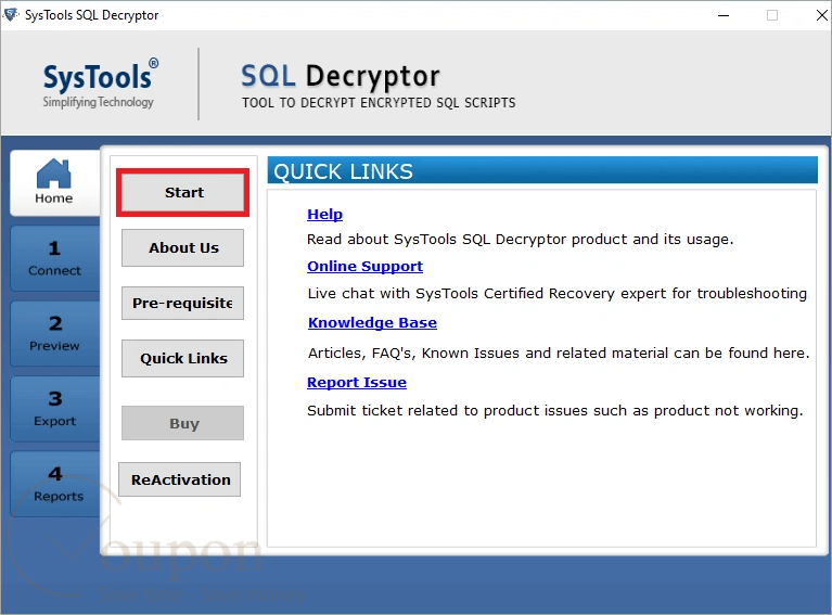 Systools Sql Decryptor Screenshot