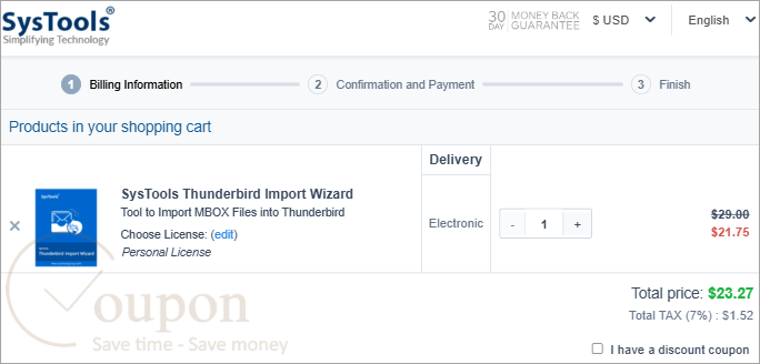 Systools Thunderbird Import Wizard Screenshot
