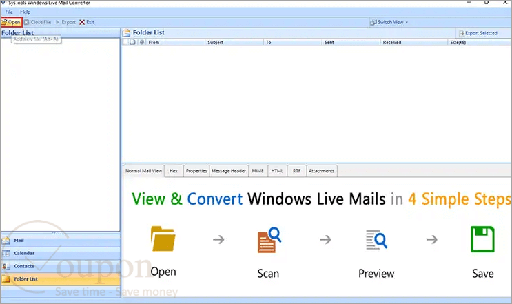 Systools Windows Live Mail Converter Screenshot