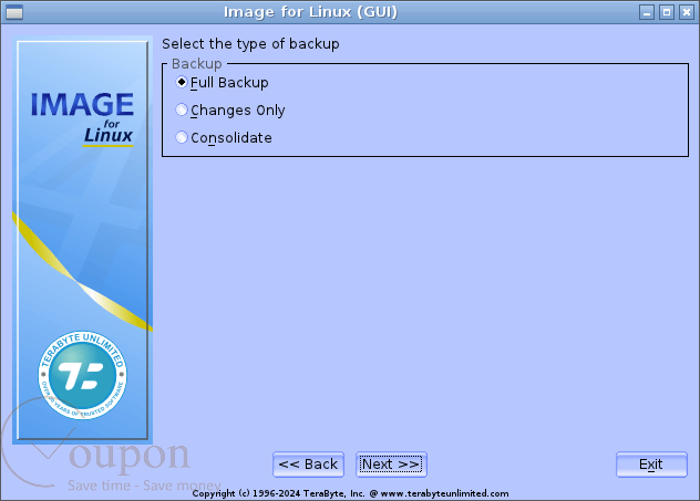 Terabyte Drive Image Backup And Restore Dos Linux Screenshot