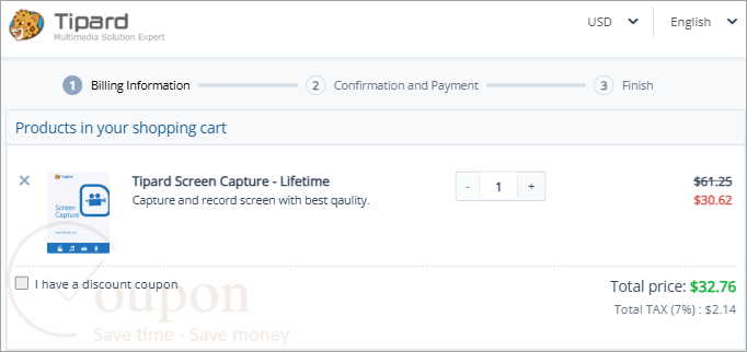 Tipard Screen Capture Coupon Code