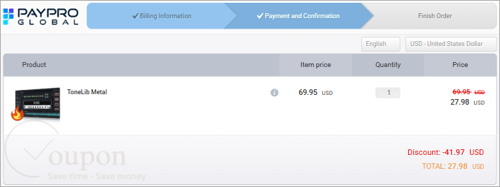 Tonelib Metal Coupon Code