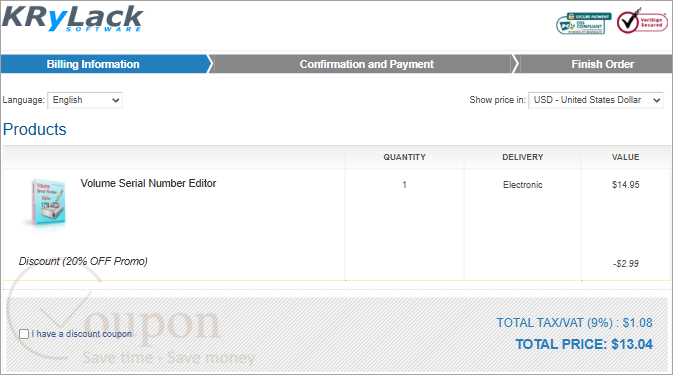 Volume Serial Number Editor Coupon Code