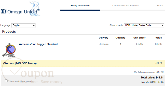 Webcam Zone Trigger Coupon Code