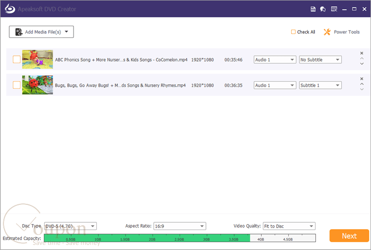 Apeaksoft Dvd Creator Screenshot