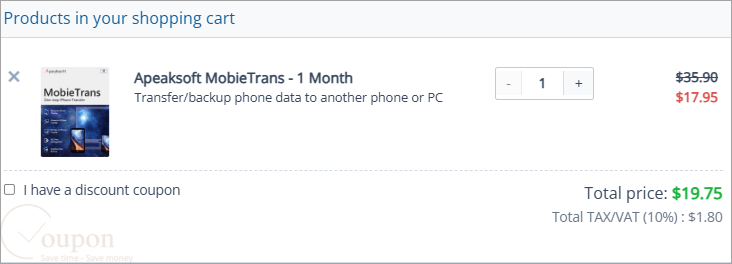 Apeaksoft Mobietrans Coupon Code
