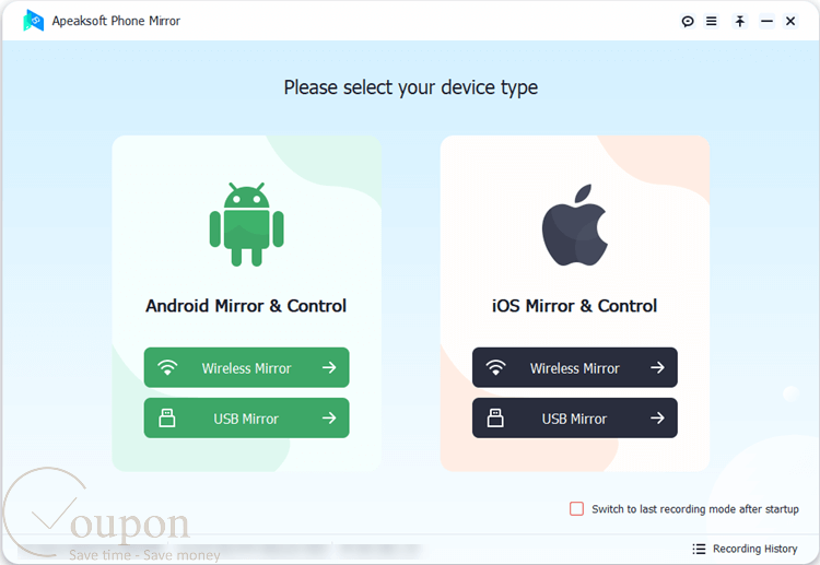 Apeaksoft Phone Mirror Screenshot
