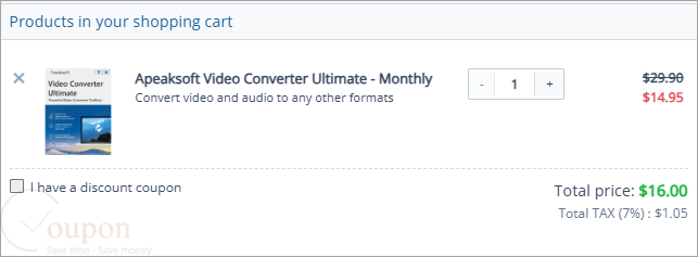 Apeaksoft Video Converter Ultimate Coupon Code