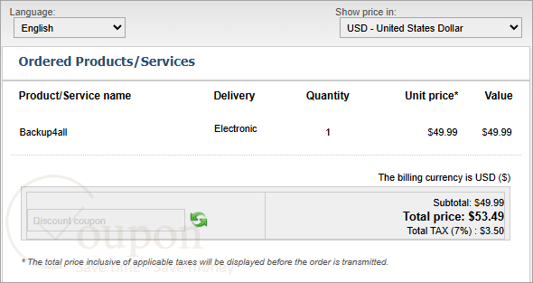 Backup4All Professional Coupon Code