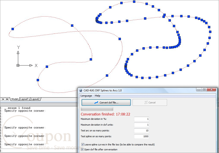 Cad Kas Dxf Splines To Arcs Screenshot