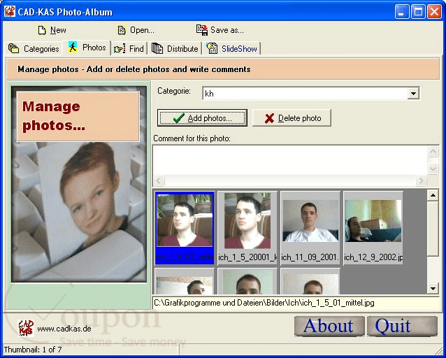 Cad Kas Web Photoalbum Screenshot