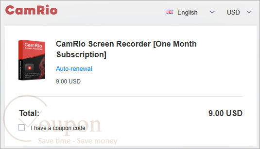 Camrio Screen Recorder Coupon Code
