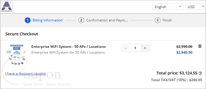 Enterprise Wifi System Coupon Code