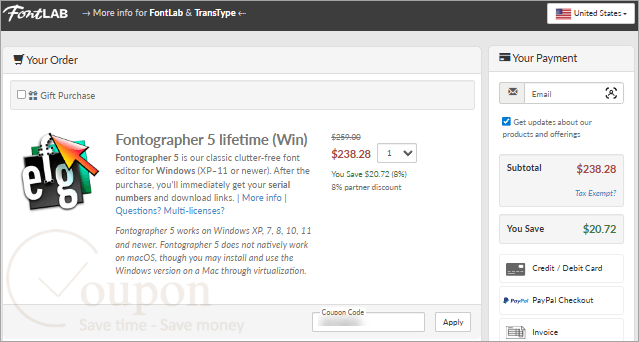 Fontographer Coupon Code