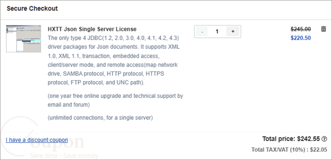 Hxtt Json Coupon Code