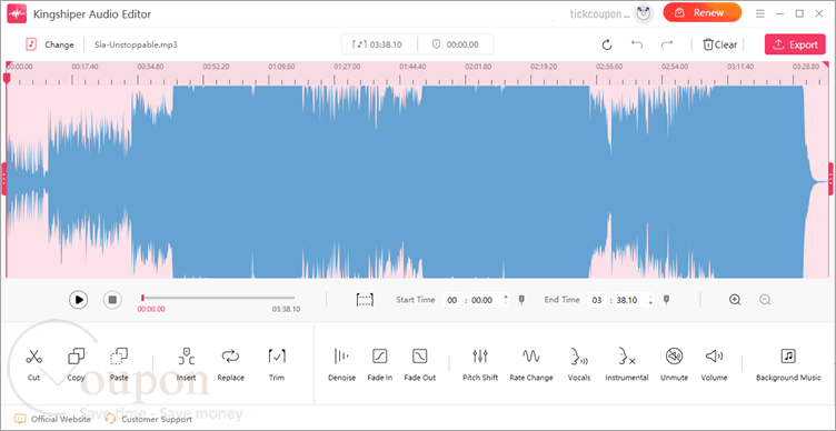 Kingshiper Audio Editor Screenshot
