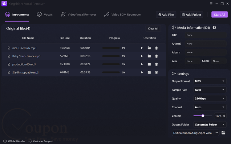 Kingshiper Vocal Remover Screenshot