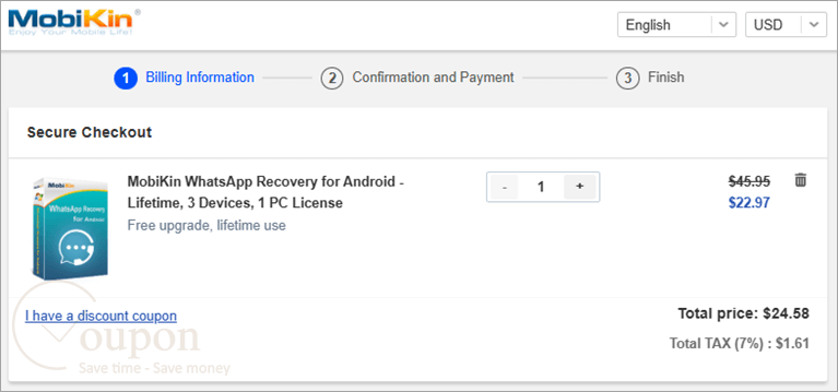 Mobikin Whatsapp Recovery For Android Coupon Code