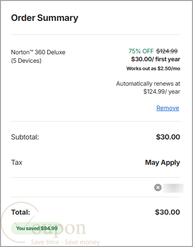 Norton 360 Deluxe Coupon Code