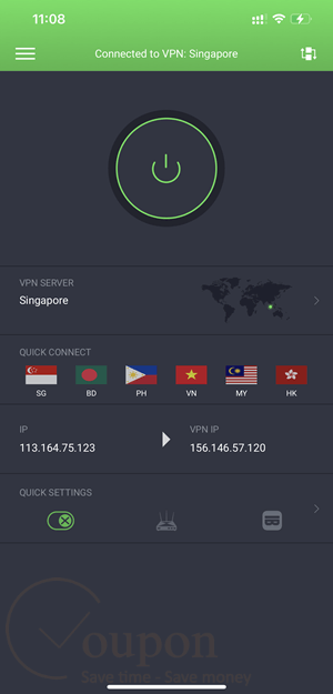 Private Internet Access Screenshot