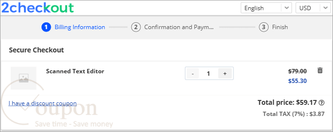 Scanned Text Editor Coupon Code