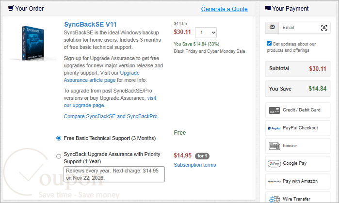 Syncbackse Coupon Code