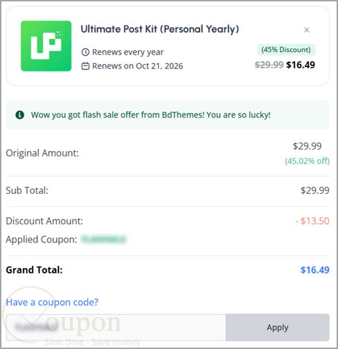 Ultimate Post Kit Coupon Code