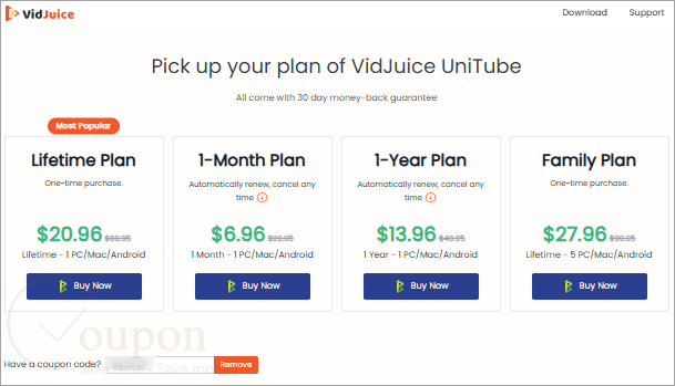 Vidjuice Unitube Coupon Code