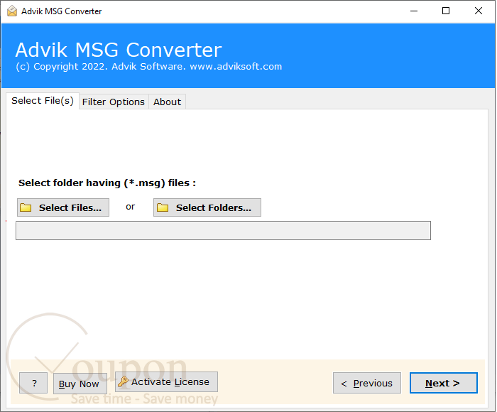 Advik Msg Converter Screenshot