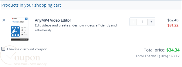 Anymp4 Video Editor Coupon Code