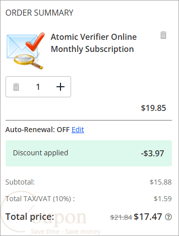 Atomic Verifier Online Coupon Code