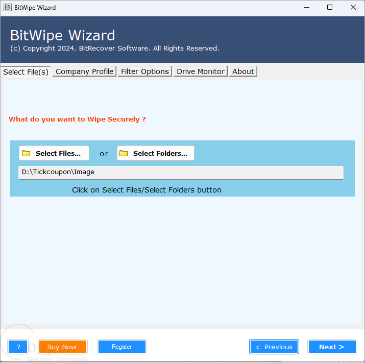 Bitrecover Bitwipe Wizard Screenshot