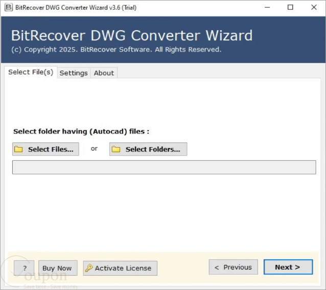 Bitrecover Dwg Converter Wizard Screenshot
