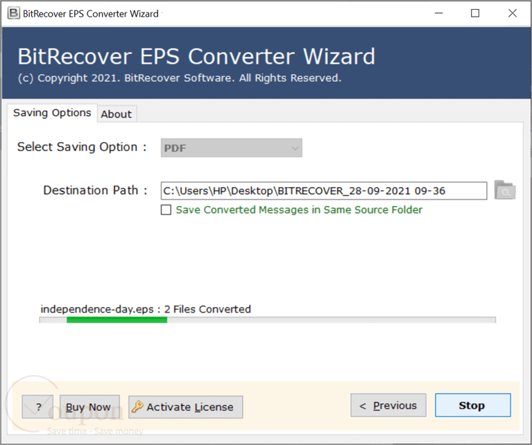 Bitrecover Eps Converter Wizard Screenshot