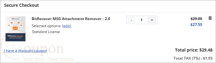 Bitrecover Msg Attachment Remover Coupon Codes