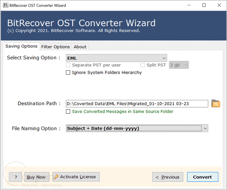 Bitrecover Ost Converter Screenshot 1