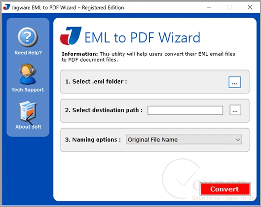 Jagware Eml To Pdf Wizard Screenshot