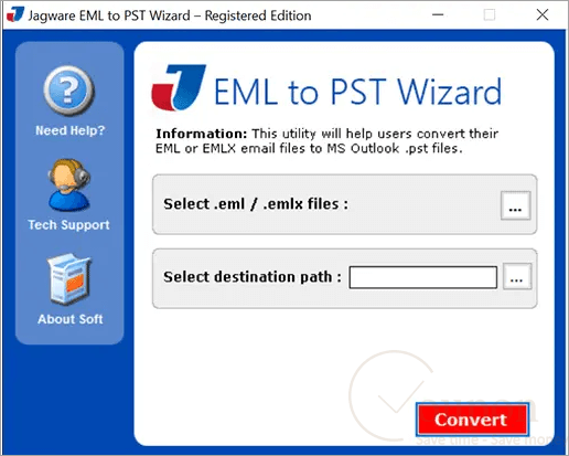 Jagware Eml To Pst Wizard Screenshot