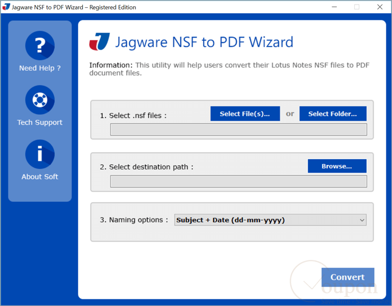 Jagware Nsf To Pdf Wizard Screenshot