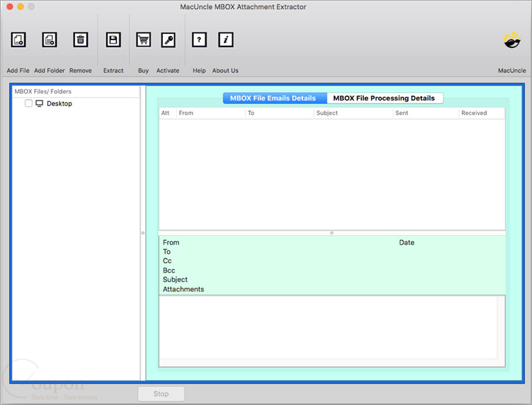 Macuncle Mbox Attachment Extractor Screenshot