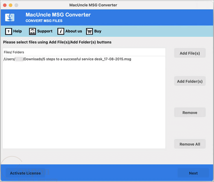 Macuncle Msg Converter Screenshot